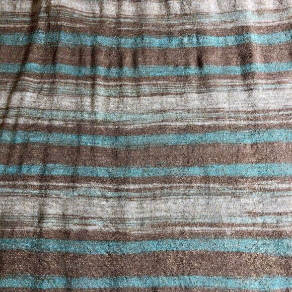 Tommy Bahama Women's Brown Blue Striped Sparkling Surplice Dress Maxi Medium - Picture 4 of 11